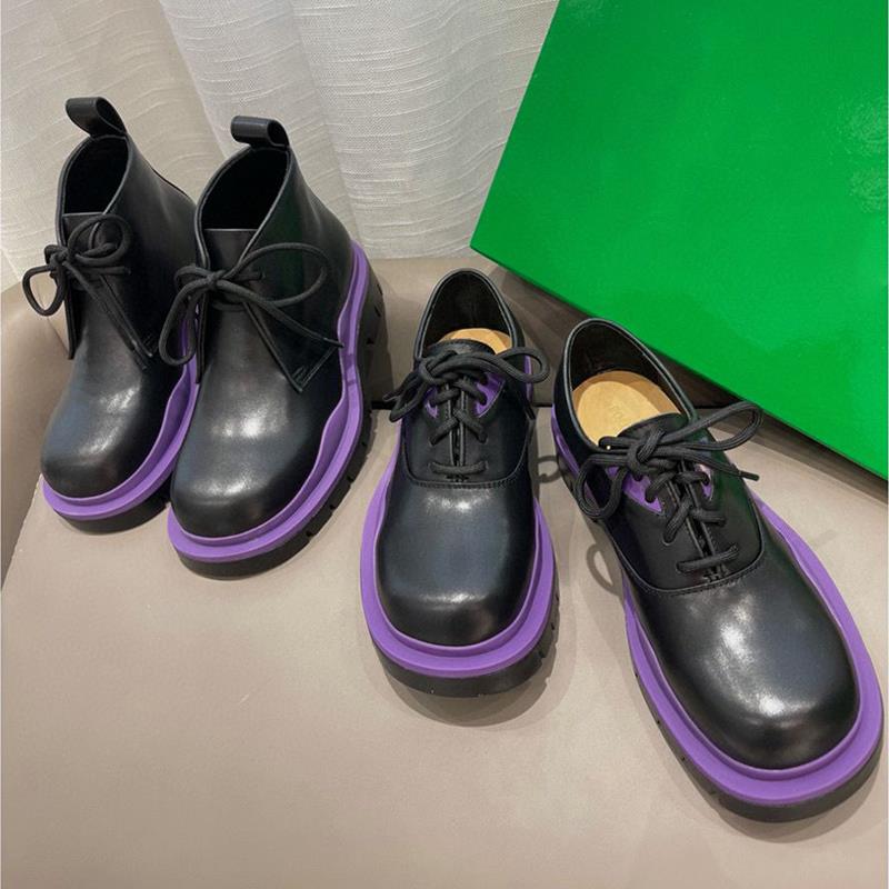 Taille Casual Martin Femmes Femme Semelle Épaisse Voyage À Lacets Sneaker 35-39-40 Dame Plate-Forme Chaussures Noir Hiver Botte Haute Peau De Vac
