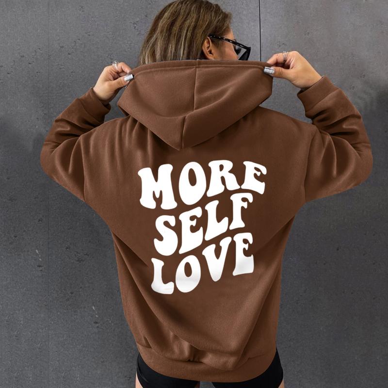 

Women' Hoodies & Sweatshirts 2021 Women Winter Hooded Long Sleeve Letter Print Lady Casual Sports Sweatshirt Fashion Female Oversize Tops