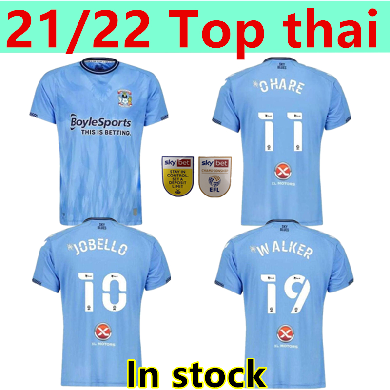 

2021 2022 Coventry City SOCCER Jerseys OSTIGARD JOBELLO WALKER McCallum DA COSTA HAMER 21 22 Home Blue FOOTBALL ShirtS THAILAND SIZE In stock