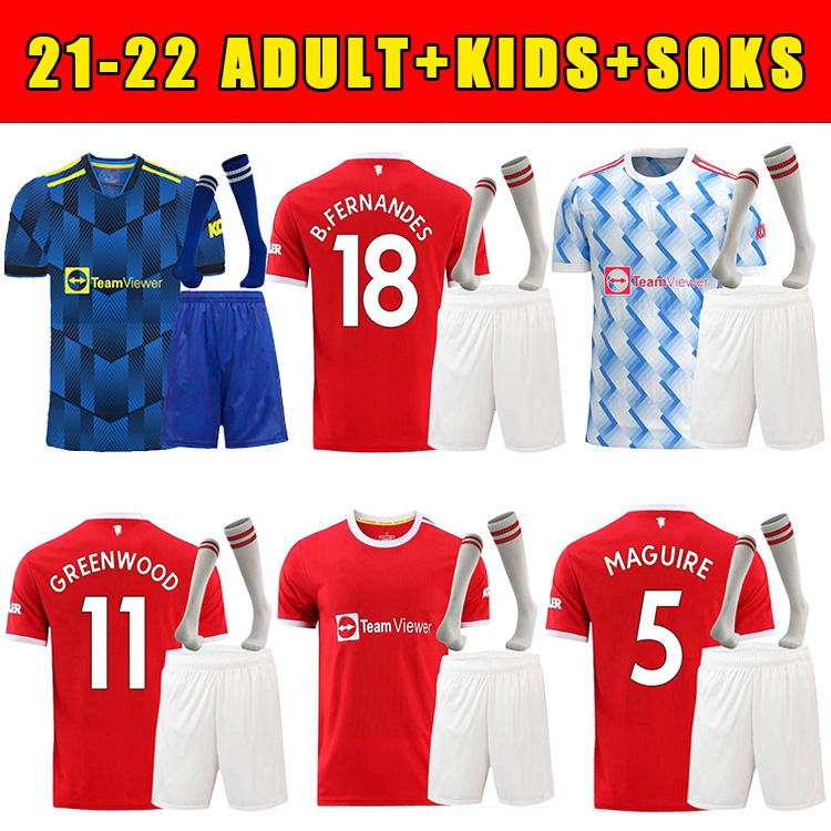 

21 22 SANCHO Manchester soccer jerseys UNITED Fans Player version BRUNO FERNANDES MARTIAL UTD POGBA RASHFORD football shirt 2021 2022 women, Black