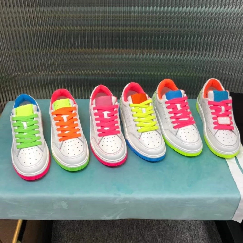 

Candy Color Women Sneakers Fashon Colorful Lace shoes Low Top Women Causaul Breathable Trainers Shoes Flats Loafers Women best quality real