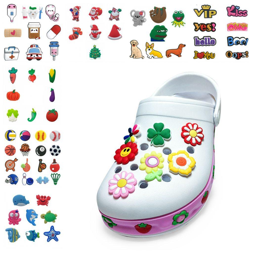 

Party Favor 1500Pcs Cartoon character PVC Rubber Shoe Charms Shoe Accessories clog Fit Wristband Croc buttons Shoe Decorations Gifts