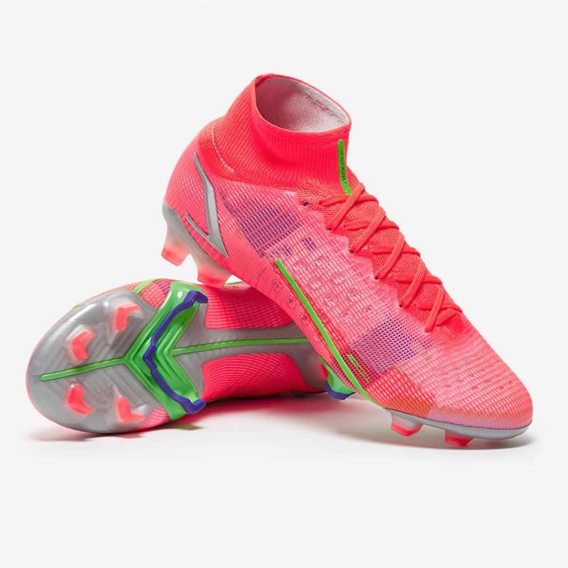 

Superfly 8 VIII Soccer Shoes 360 Elite FG CR7 Ronaldo Bright Crimson Metallic Silver Mens Women Boys High Football Boots Cleats US6.5-11