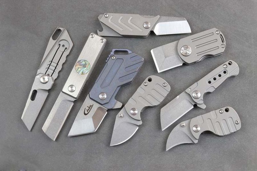 

EDC Titanium Alloy Ring Knifes Mini Pocket Blade Camping Folding Tool Paper knife Factory Direct Sales AC337