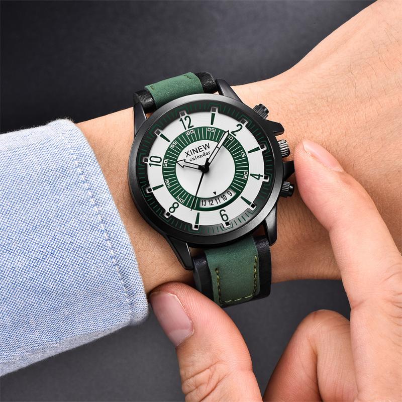 

Wristwatches Men's Watch Creative Minimalistic Watches Men Fashion Leather Wristwatch Clock Relogio Masculino Reloj Hombre Sport