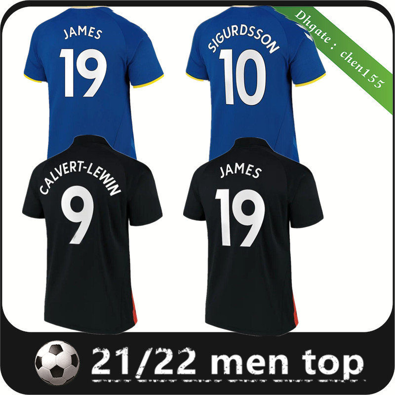 

RICHARLISON EVE 21 22 Soccer Jersey JAMES KEAN SIGURDSSON Football Shirts 2021 2022 TOSUN equipment Home Away black Men uniform, 21/22 home