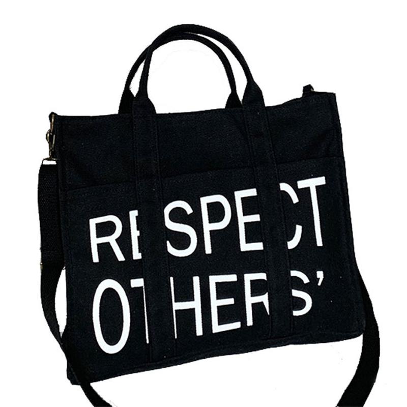 

Evening Bags 2021 Fashion Letter Prints Tote Bag For Women Luxury Deisgner Handbags Ladies High Quality Canvas Shopping Soho