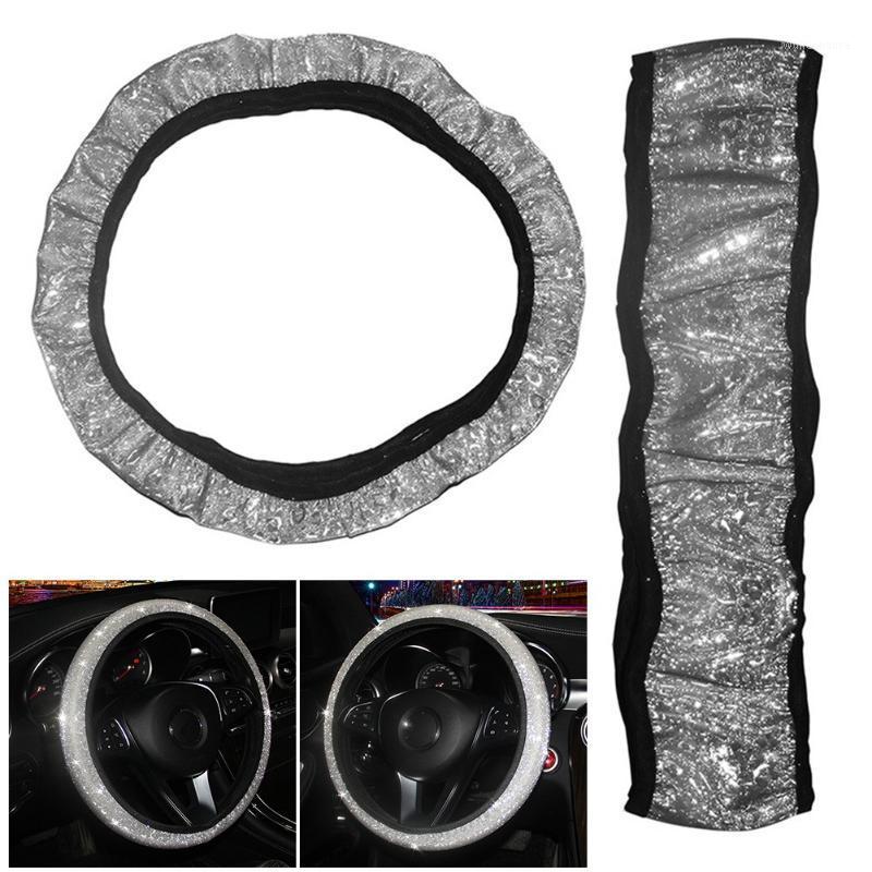 

Steering Wheel Covers Car Cover Shell PU Leather Anti Slip Bling Leopard 37cm-38cm Car-styling Interior Accessories