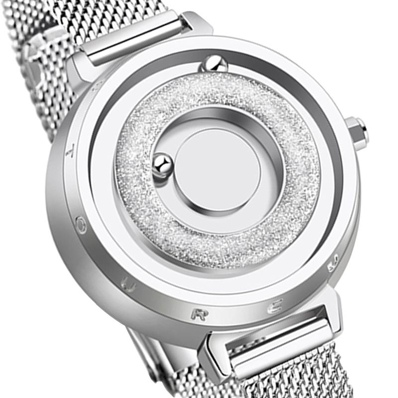 

Wristwatches Eutour Women Watch Magnetic Magnet Sliver Black Rose Gold Women's Female Quartz Wristwatch Fashion Stainless Steel Watches