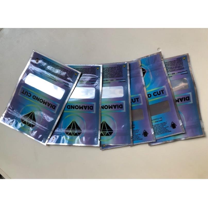 

Diamond Cut Reusable Ziplock Medicated Edibles Local Smell Proof 3.5g Mylar Bags ljBBA