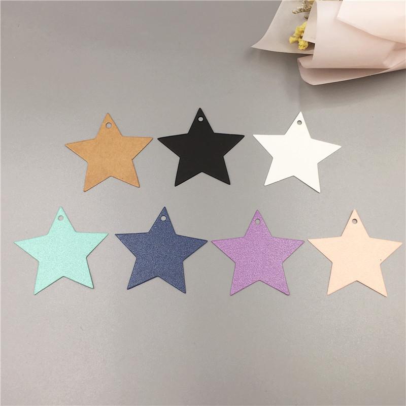 

Bookmark 50 Pcs 5x5cm DIY Five-pointed Star Colour Tag Wedding /Garment /Luggage Gift Hanging Price Name Label Card