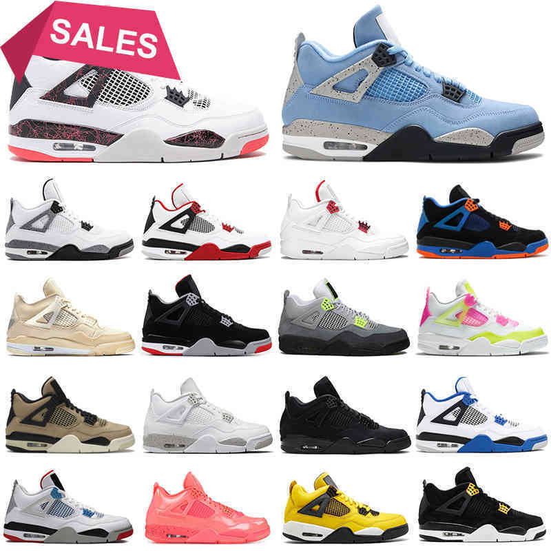 

{Lightweight}Cheaper 4s men basketball shoes 4 University Blue Taupe Haze Black Cat Fire Red women mens trainers sports sneakers Wholesale Dropshipping, 4s university blue