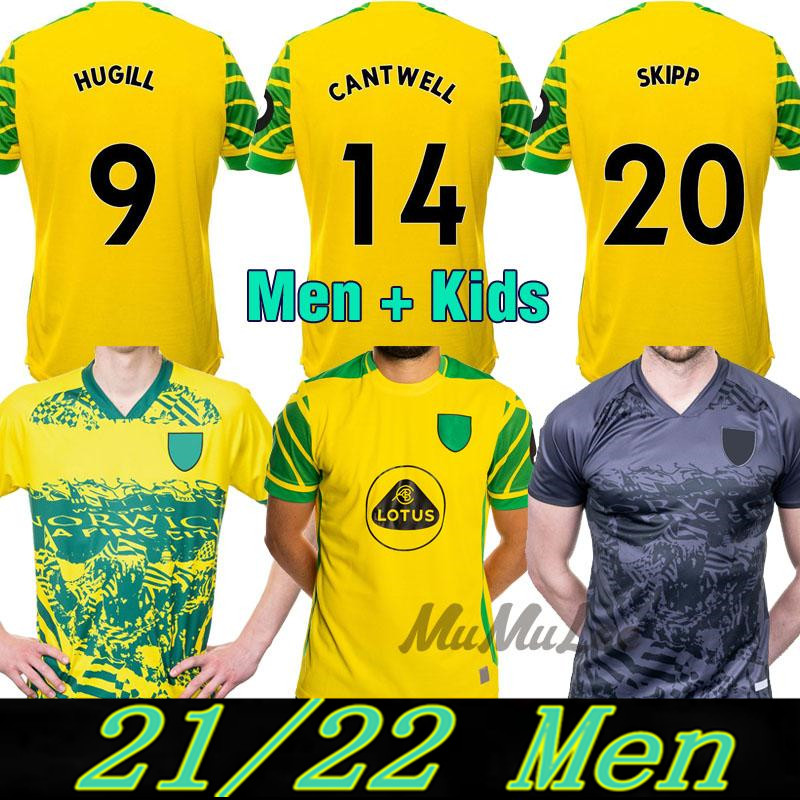 

2021 2022 Norwich City 21 22 Soccer Jersey kit PUKKI Jerseys HUGILL ROBERTS HERNANDEZ STIEPERMANN MCLEAN BUENDIA FOOTY men kids football shirt, Home