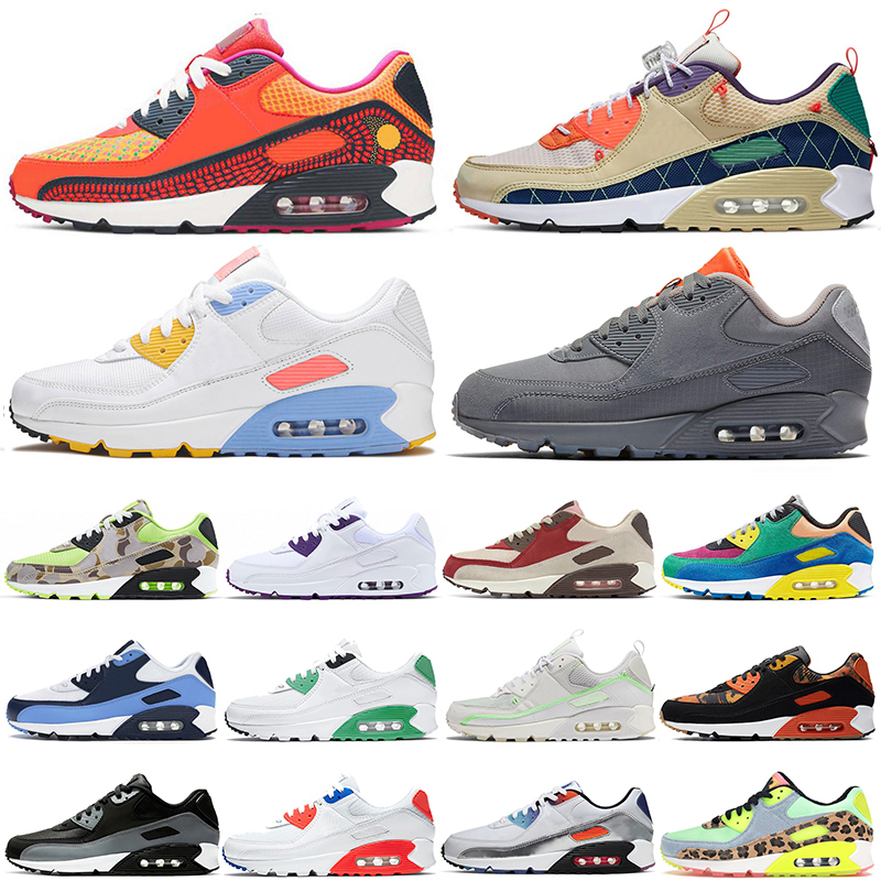 

2021 Athletic Solar Flare 90 Men Women Running Shoes Big Size Us 12 Sports Sneakers Day of the Dead Glasgow Cool Grey Pink AirMaxs All Black White Green Off Trainers", #a4 36-45 cool grey