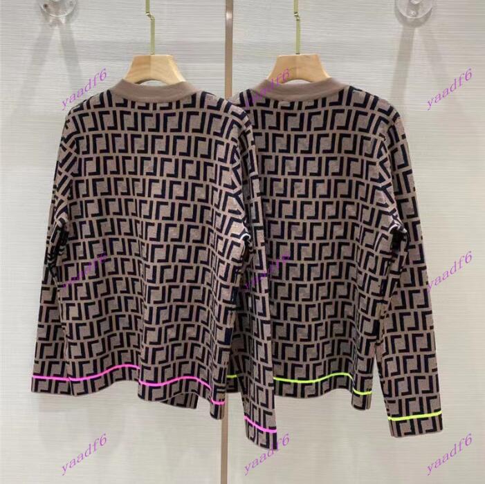 

2021 Autumn/Winter fashion designer women' knits wear high-end F letter printing round neck multi-style mix design V-neck cardigan cashmere blend soft and comfortable, Customize