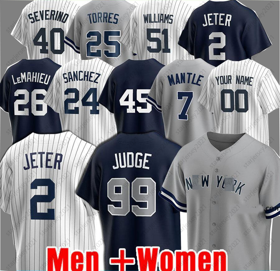 

New 99 Aaron Judge 2 Derek Jeter LeMahieu 25 GLEYBER TORRES Baseball Jerseys 45 GERRIT COLE 24 Gary Sanchez 27 Giancarlo Stanton