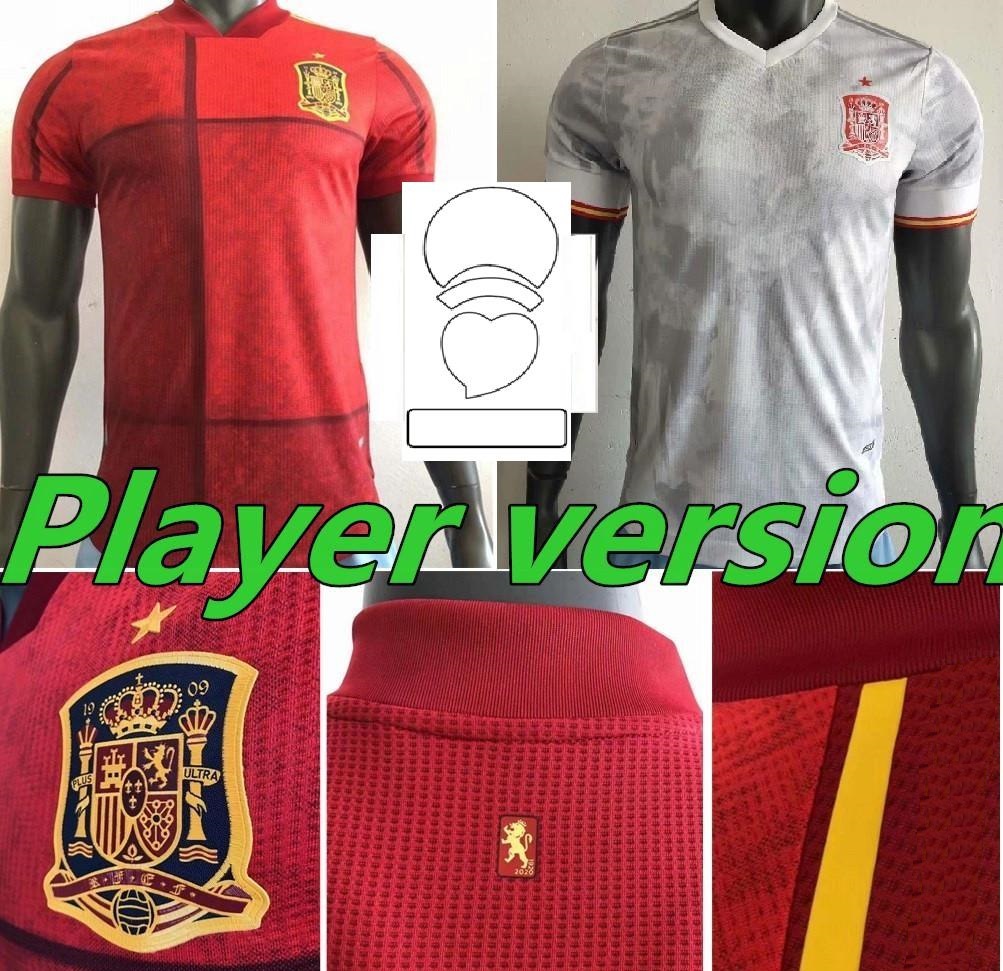 

2021 Espana soccer jersey RODRIGO TORRES Spain Fans Player Version football shirts MORATA RAMOS THIAGO INIESTA kids kit españa equipment camisetas de futbol, Home