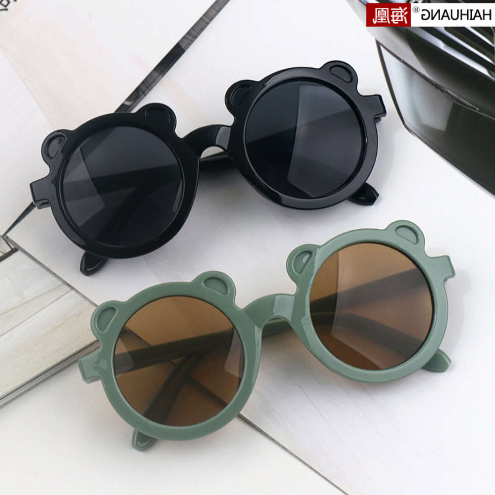 

sunglasses baby cute cartoon bear Sunglasses girls' sun visors children's ultraviolet glasses, Blue