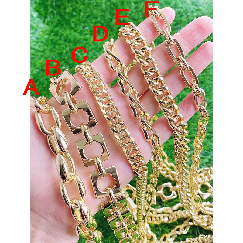 

Meters High Quality Gold Plated Mix Shape Geometric Chain Necklace Big Handmade Fashion Jewelry Accessories 51662 Chains
