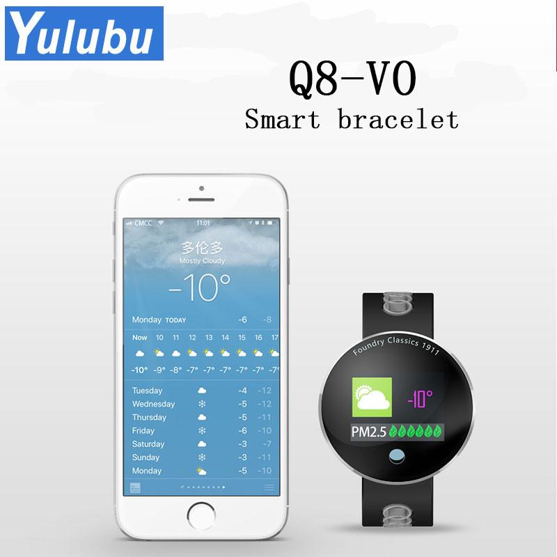 

Yulubu Q8-VO Fitness Tracker Smart Bracelet Heart Rate Band Waterproof Wristband For Smartphon Wristbands