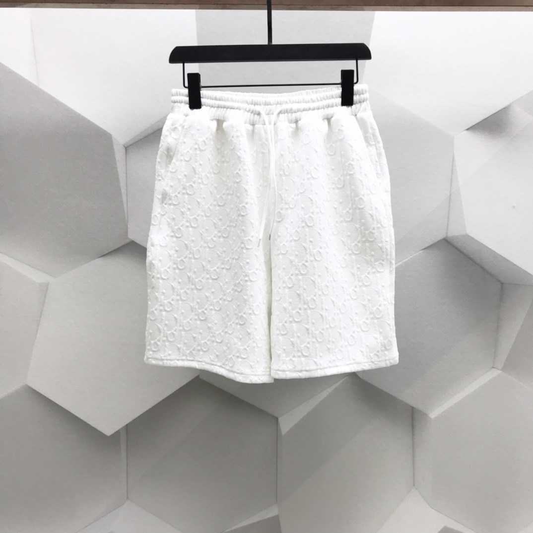 

21 new Dio oblique embossed full shorts loose beach pants casual, White;black