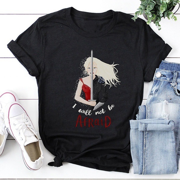 

t shirt fashion brand women's round ne large half sleeve short clothes, White