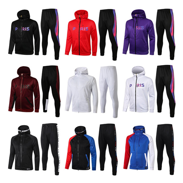

2021 paris Sets Tracksuits Survetement chandal futbol MBAPPE football jackets soccer HOODIE jacket, 13