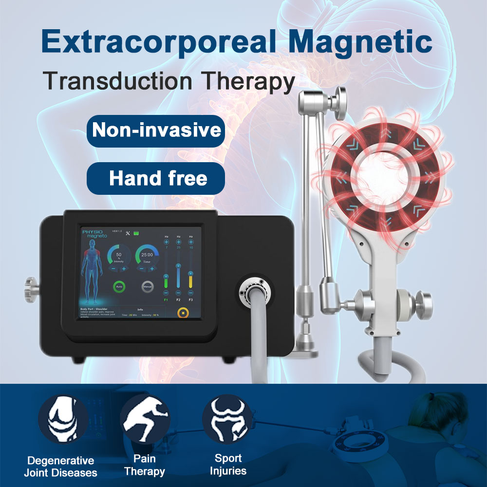 Healthy massage sport injuries joint pain relief machine electromagnetic Field Super Transduction therapy professional athlete use for shoulder b-image-756692185
