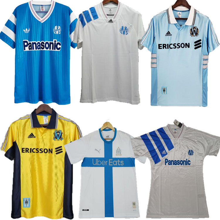 

1990 Waddle Retro HOME Soccer Jersey 91 92 93 98 99 Olympique de Marseille AWAY Papin Cantona DESAILLY classic return football shirt 1998 1999 1992 1991