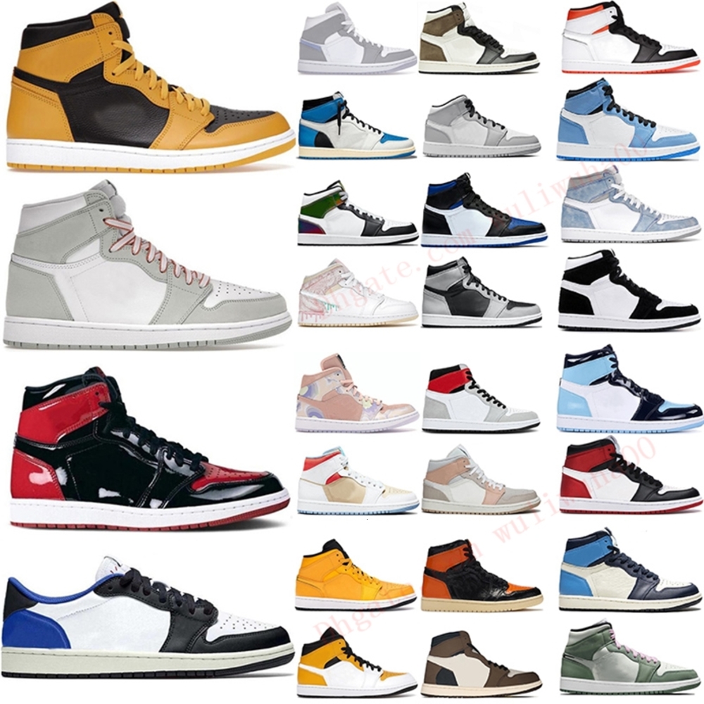 

Retro S 1 Basketball Shoes 1s Fragment High og Pollen Seafoam Bred Patent University Blue Golf White Womens Mens Sneakers Trainer urshoeszone, Black