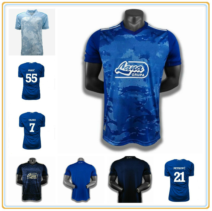 

2021 Club GNK Dinamo Zagreb Soccer Jerseys ORSIS PETKOVC PERIC OLMO ADEMI GOJAK Custom 20 21 Home Blue Adult Football Shirt Uniform