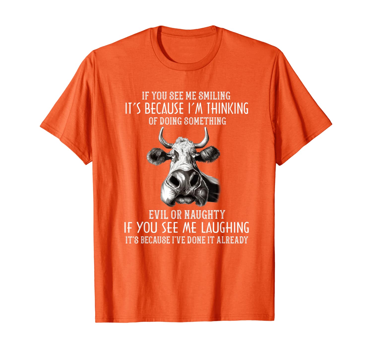 

The secrets of Cow: If you see me T-Shirt, White;black
