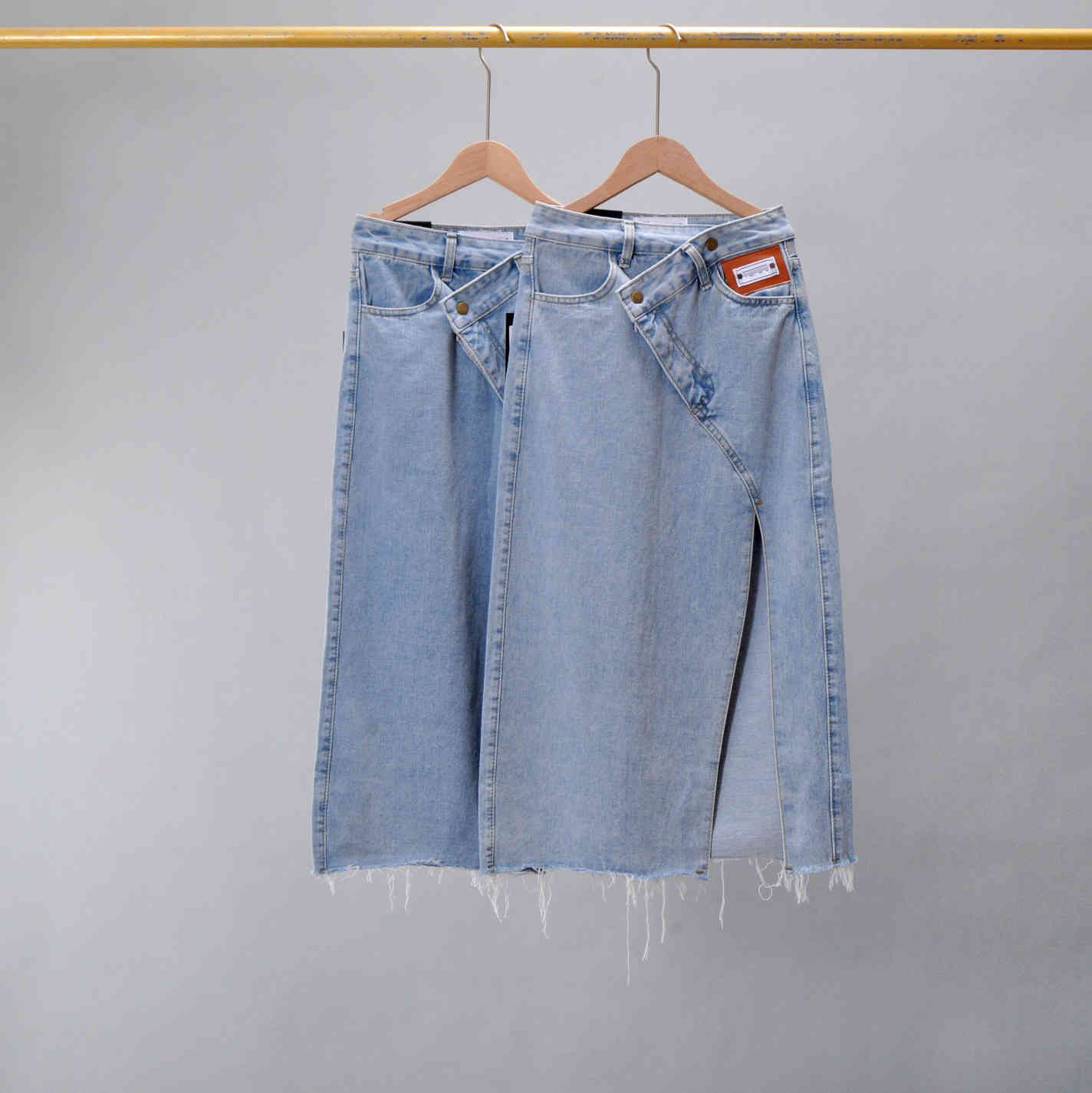 Denim 2021 summer new luoyijia high waist side split denim skirt-image-713062165