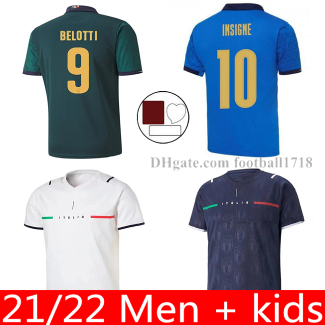

20 21 22 Italy AWAY soccer Jerseys BARELLA SENSI INSIGNE 2021 Renaissance CHIELLINI BERNARDESCHI football shirts men + kids kit uniforms