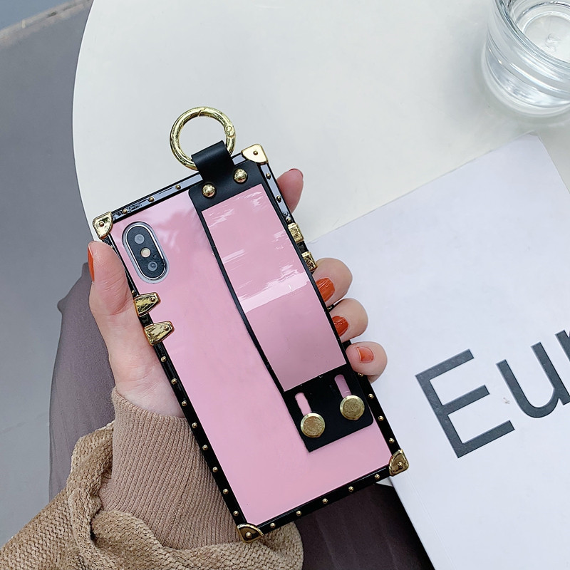 

Luxurious Designer Mirror Phone Case for Samsung S8 s9 s10P S10E S20 Ultra Plus NOTE 8 9 10 20 Wristband Cellphone Shell Cover, No1