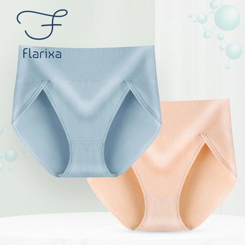 

Women's Panties Flarixa High Waist Tummy Cotton Briefs Antibacterial Seamless Body Sculpting Hip Lift Plus Size Sexy Underwear, Black;pink