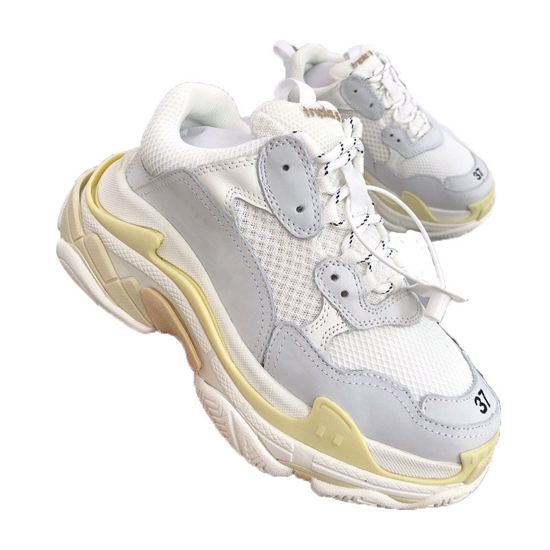 

sport run shoe man casual Bowling Shoes Paris Crystal Bottom Dad Platform Triple S Sneakers For Men Women Vintage Genuine Leather, #7