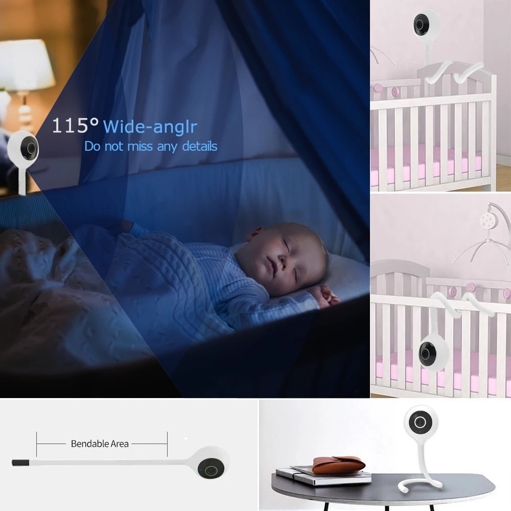 

Detect Temperature&Humidity 1080P Mini IP Camera Wireless WiFi Security Surveillance Cloudedge app Baby Monitor