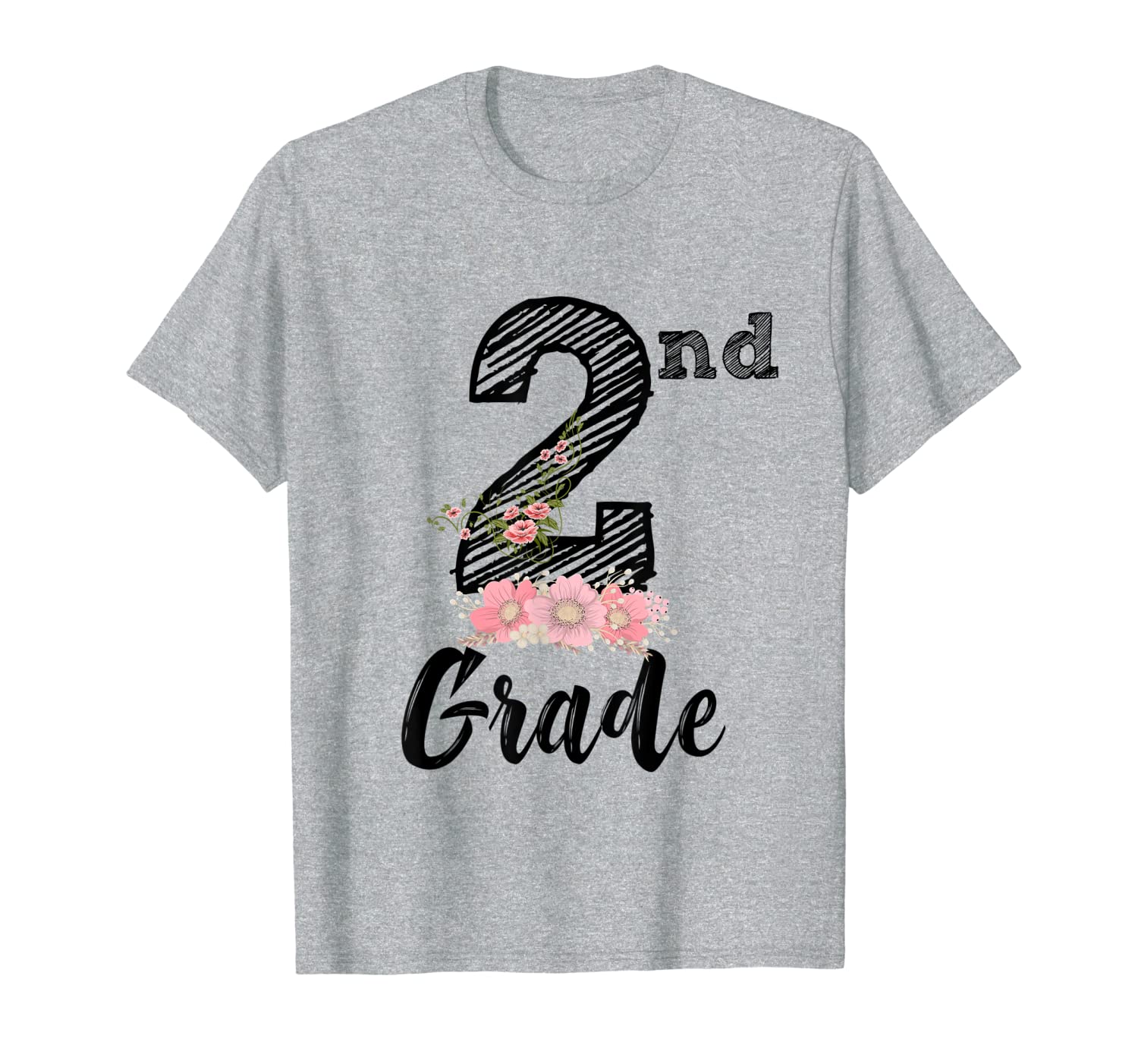 2nd Grade Flower First Day Back To School T-Shirt-image-702215970