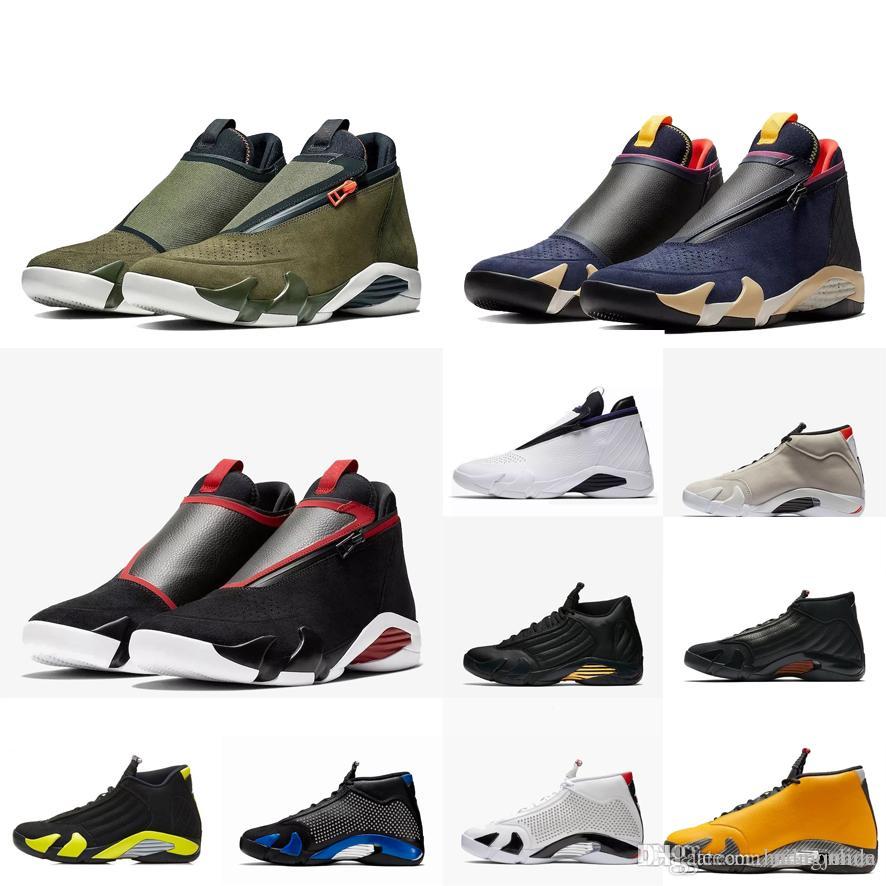 

Retro mens jumpman 14 Z basketball shoes 14s sneakers Black Gold White Red Doernbecher Purple Blue Bred What the lebron 19 tennis with box, Black wool