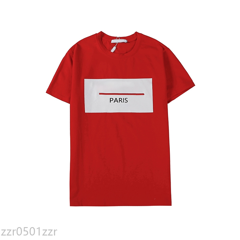 

21ss Mens Designer T Shirt Fashion Paris Men Women Couples Casual Tops Black White Tees Stylist Shirts Size S-3XL ff, White;black
