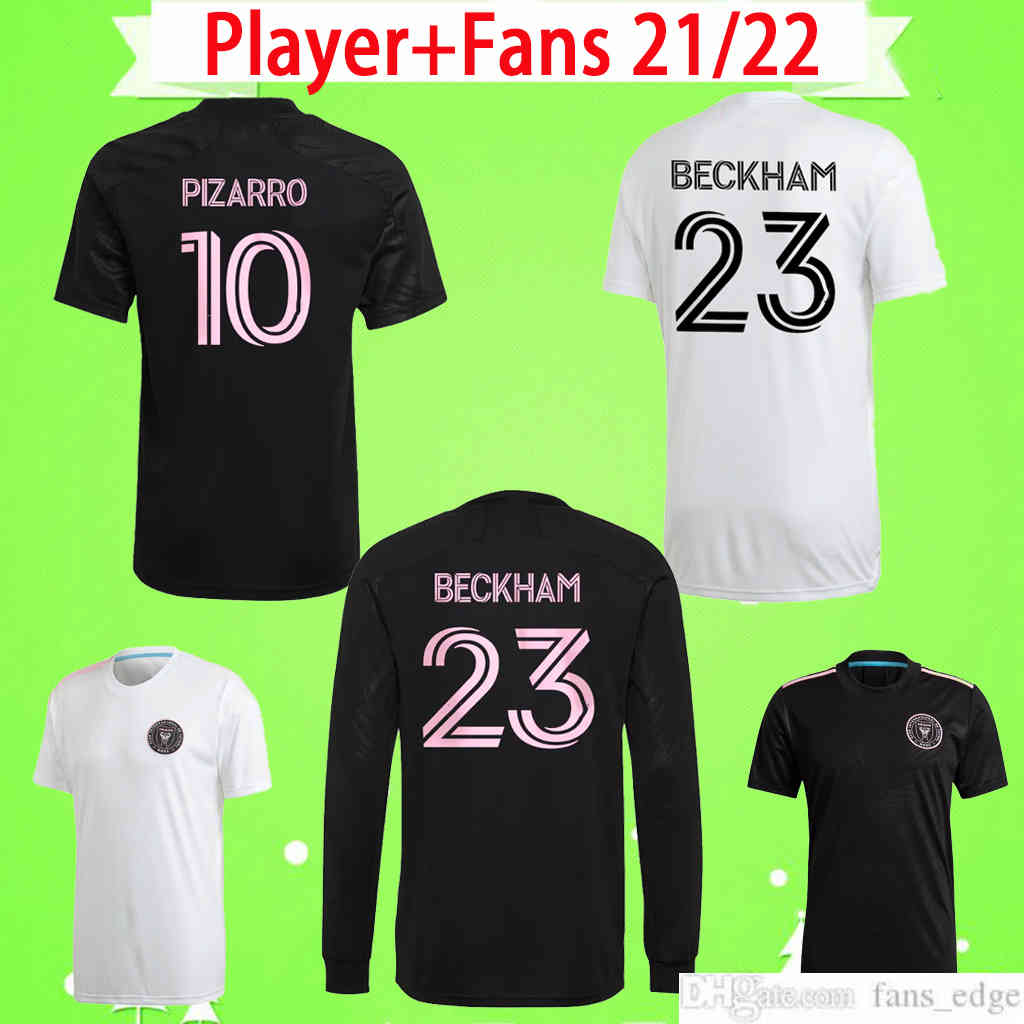 

Player + fans version 2021 2022 MLS INTER MIAMI socer jerseys HOME AWAY white black 21 22 BECKHAM HIGUAIN MATUIDI CF Pizarro football shirt, Black;yellow