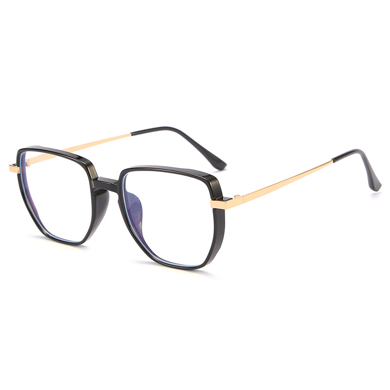 

2021 Ultralight TR90 Glasses Literary Retro Frame Men Women Comfortable and Fashionable Anti-blue Light Flat Mirror High Quality with Box