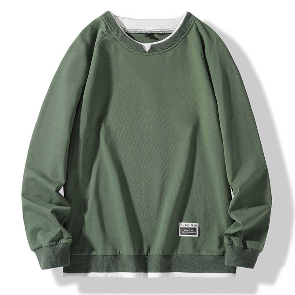 

Autumn Spring Pullover Sweatshirt Men Black White Hip Hop Punk Pullover Streetwear Casual Fashion Clothes Plus OverSize 4XL 210603, Jag1603blue