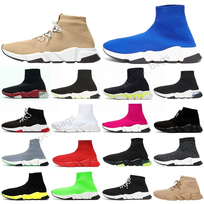 

Fashion balencaiga shoes socks boots red men women luxury designer trainers walking lace boot runners mens black casual stretch knit sneakers 36 to 45