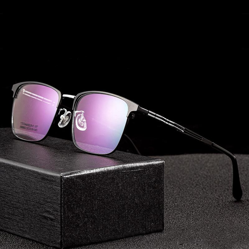 

Fashion Sunglasses Frames Vintage Pure Titanium Glasses Frame Men Square Luxury Prescription Male 2021 Myopia Optical Eyeglasses