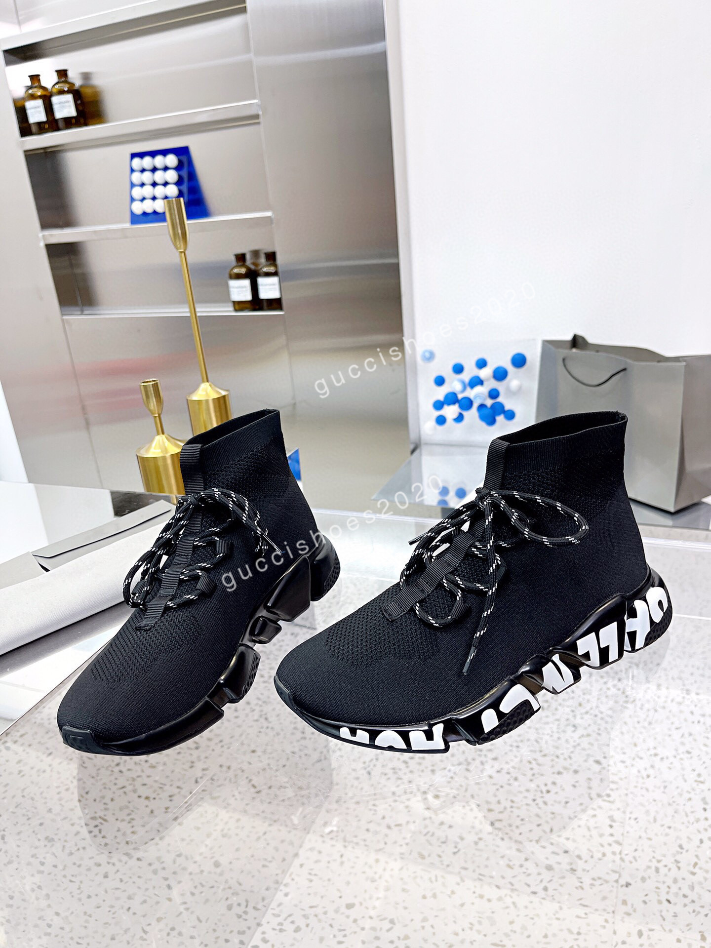 

Luxury Sock Shoes Black White Red Speed Sneakers Women Men Trainers Sneaker Walking Sports Shoes size35-46, 04