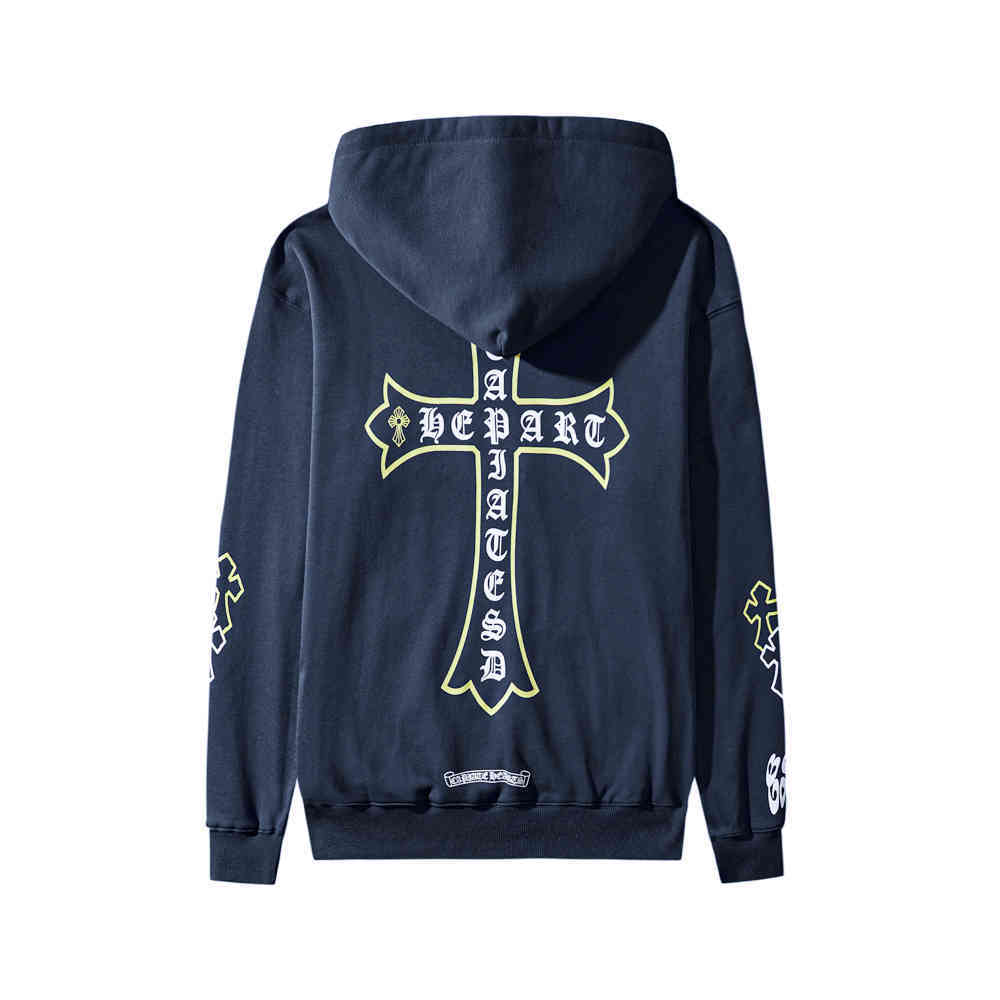 

Chrome*hearts Chao Ch Sanskrit Long Sleeve Hoodie Men's Ins Fashion Printed Cross Loose Jun, Wine