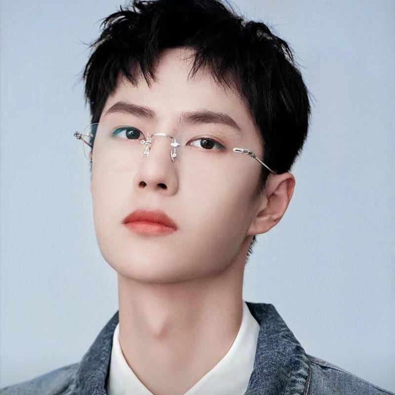 

Sunglasses Transparent Computer Glasses Frameless Women Men Anti Blue Light Square Eyewear Blocking Optical Spectacle Eyeglass