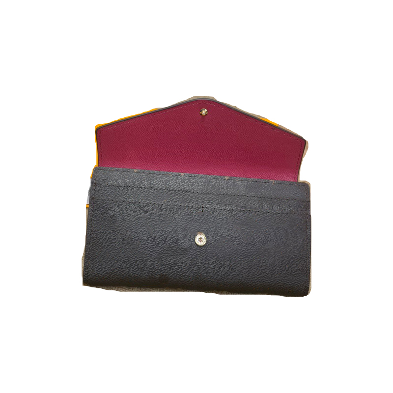 

Fashion top quality women purse cards luxury leather designer famous brand long chain letter pattern with boxes size 19-10-2cm m60531